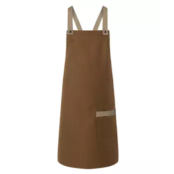 Karlowsky bib apron with pocket, Urban-look, Cinnamon