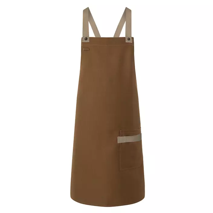 Karlowsky bib apron with pocket, Urban-look, Cinnamon, Cinnamon, large image number 0