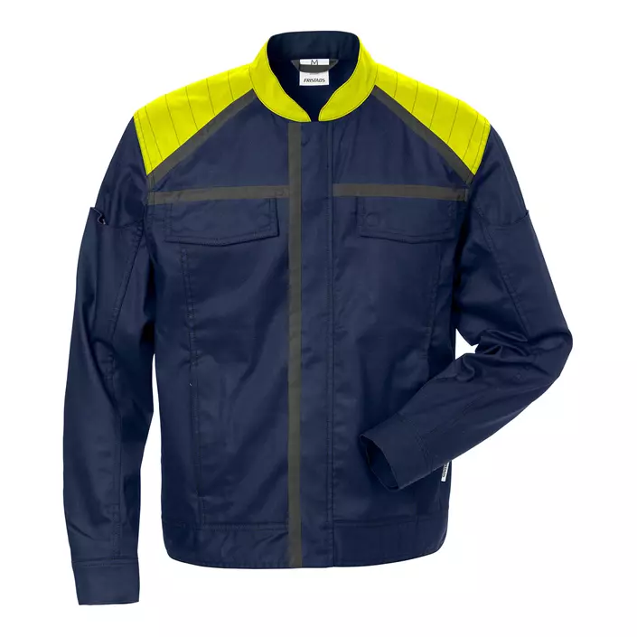 Fristads work jacket 4555, Marine/Hi-Vis yellow, large image number 0