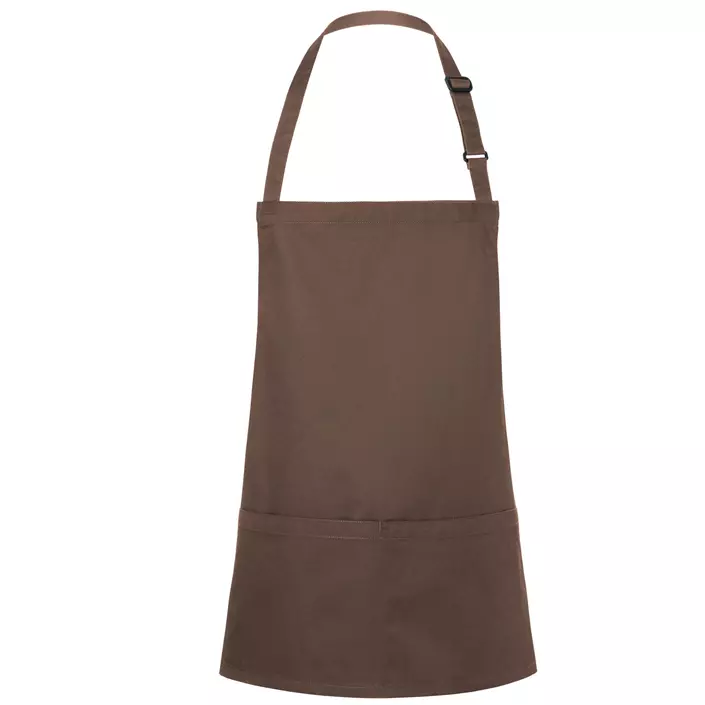 Karlowsky Basic bib apron with pockets, Light Brown, Light Brown, large image number 0
