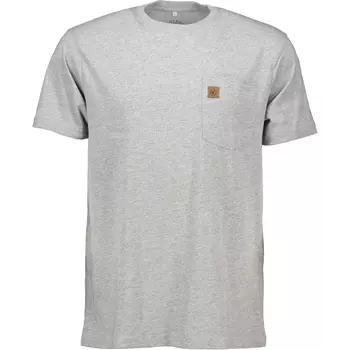 Westborn T-skjorte med brystlomme, Light Grey Melange