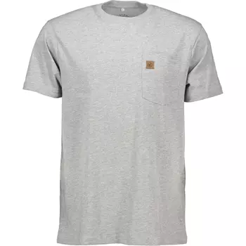 Westborn T-shirt med brystlomme, Light Grey Melange