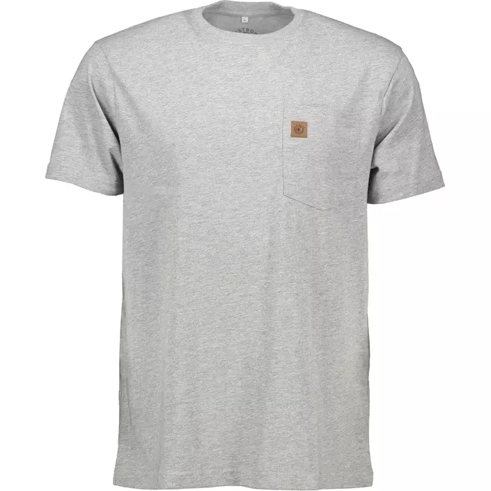 Westborn T-shirt med bröstficka, Light Grey Melange, large image number 0