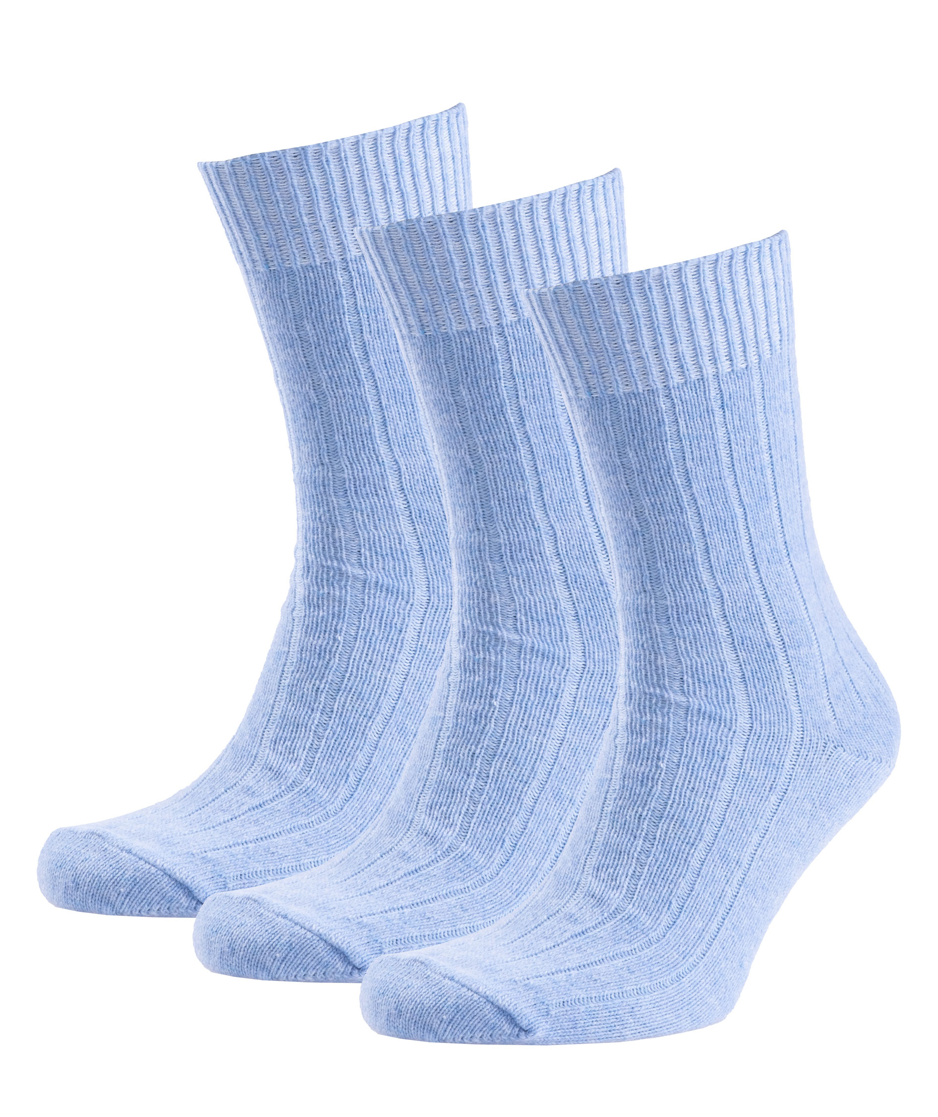 3-pack socks with merino wool, Powder blue, Powder blue, swatch