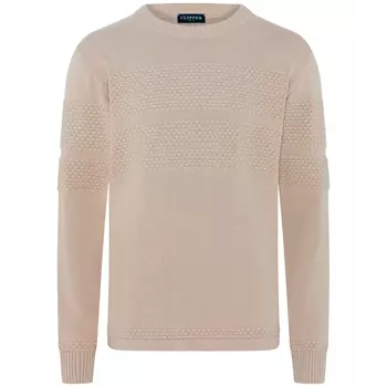 Clipper Aarhus knitted pullover, Light sand