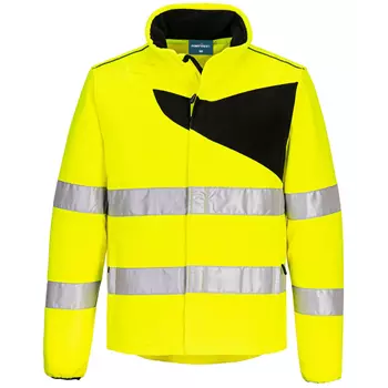 Portwest PW2 fleece jacket, Hi-vis Yellow/Black