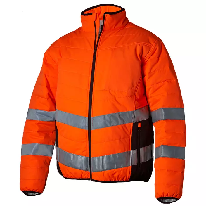 Top Swede quiltet jakke, Hi-Vis Orange/Sort, large image number 0