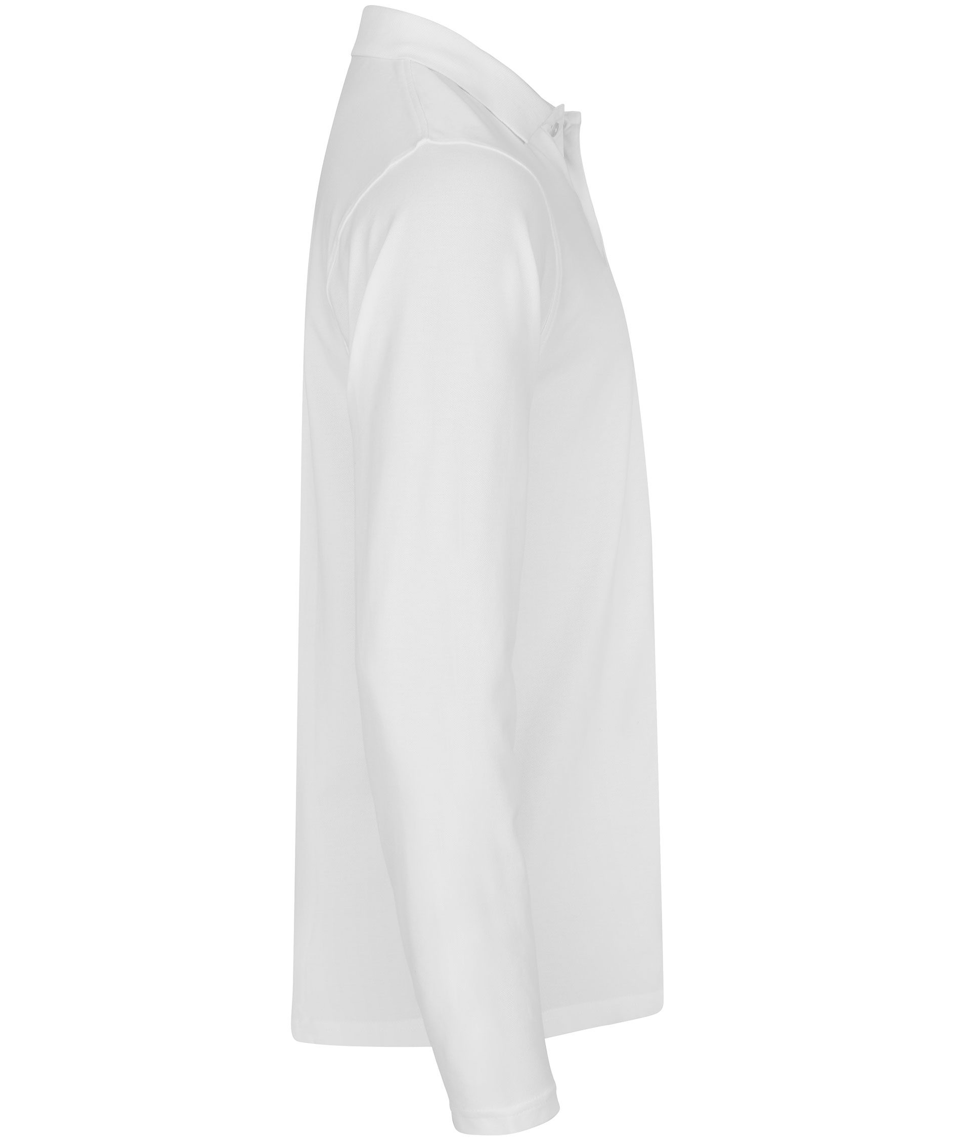 Clique Premium long-sleeved polo shirt, White, large image number 2