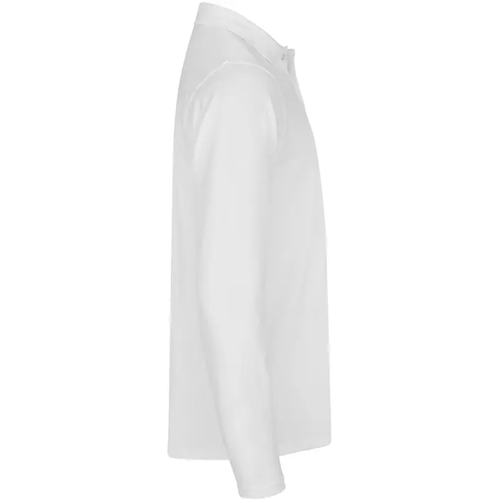 Clique Premium langermet polo T-skjorte, Hvit, large image number 2