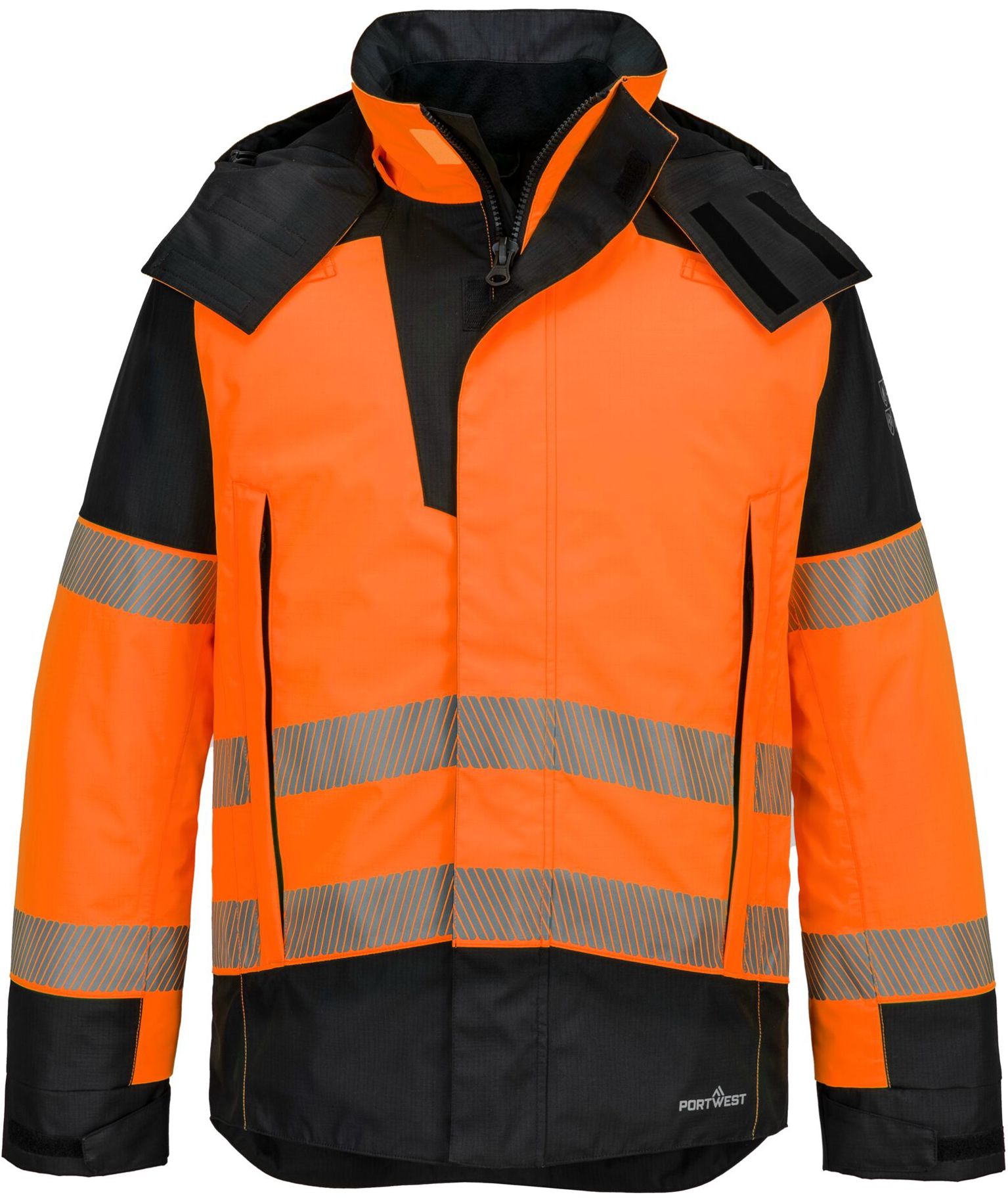 Portwest PW3 Modaflame Arc winter jacket, Hi-Vis Orange/Black, large image number 0