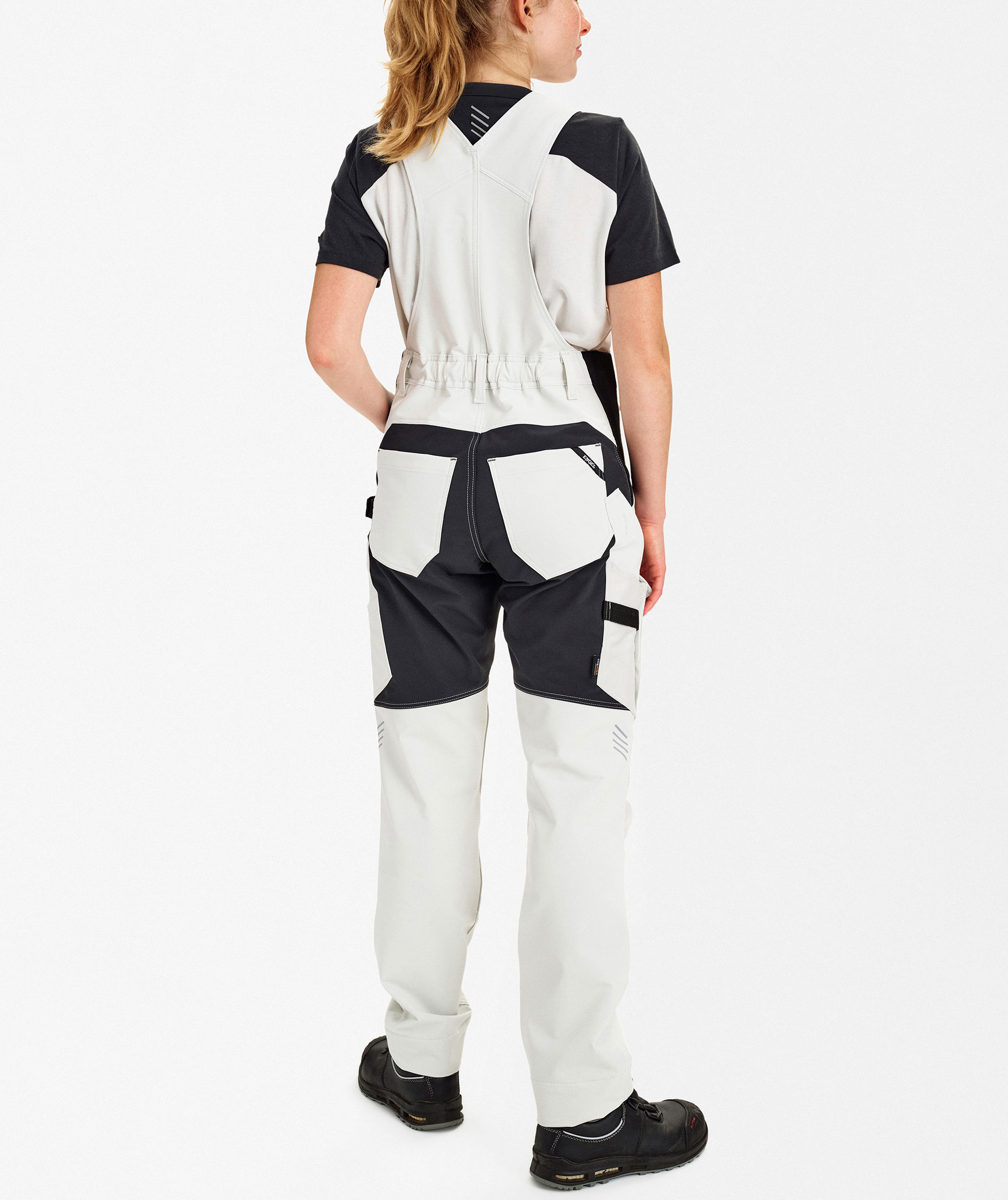 Engel Entire h&auml;ngselbyxa full stretch dam, Bone White/Anthracite Grey, large image number 4