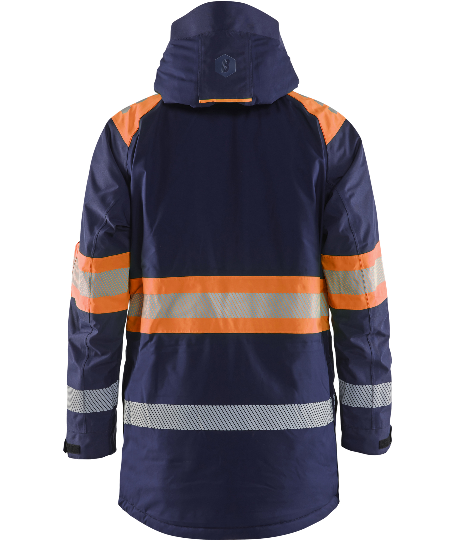 Bl&aring;kl&auml;der winter parka, Marine/Hi-Vis Orange, large image number 2