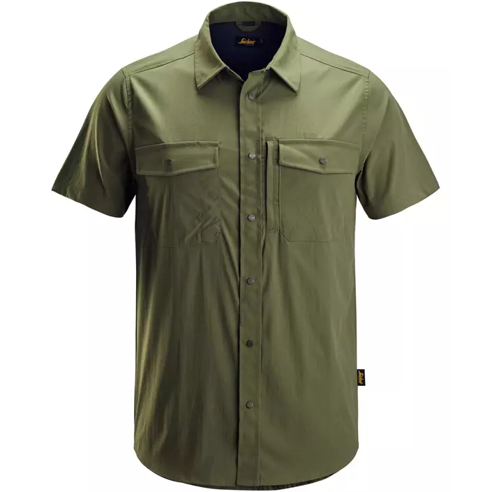 Snickers LiteWork kortärmad skjorta 8520, Khaki Green, large image number 0