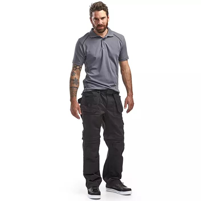 Blåkläder craftsman trousers w. zip-off, Black, large image number 1