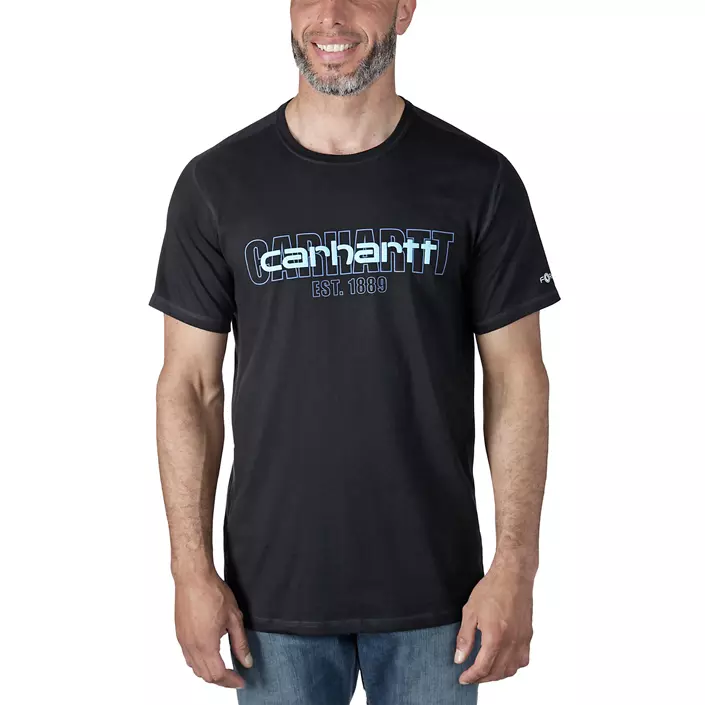 Carhartt Force Logo Graphic T-Shirt, Black, large image number 1