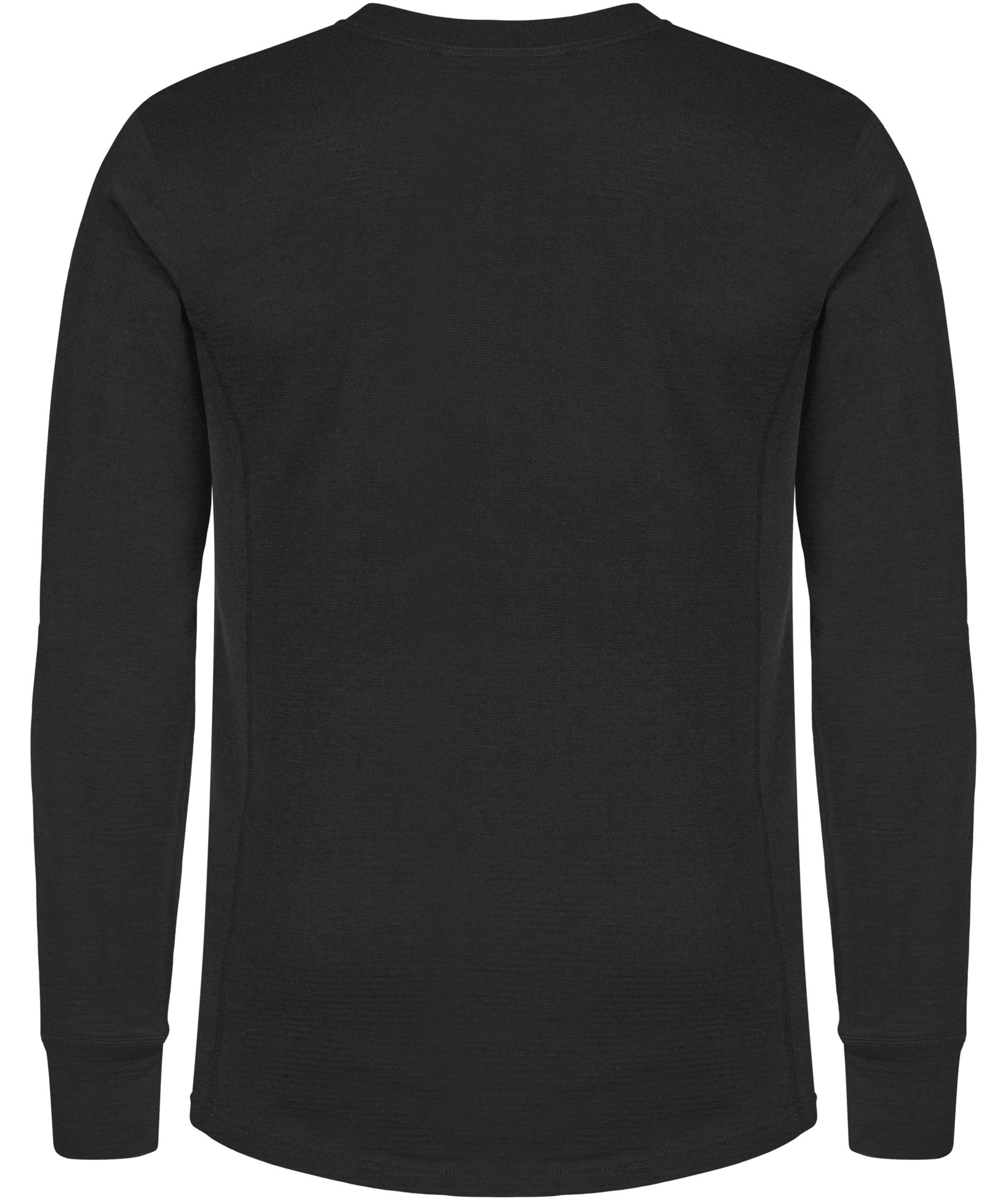 Tranemo FR lang&auml;rmliges Unterhemd mit Merinowolle, Schwarz