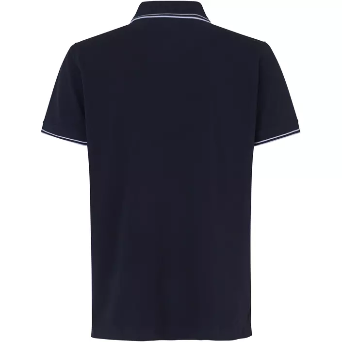 ID Stretch polo T-shirt med kontrast, Navy, large image number 1