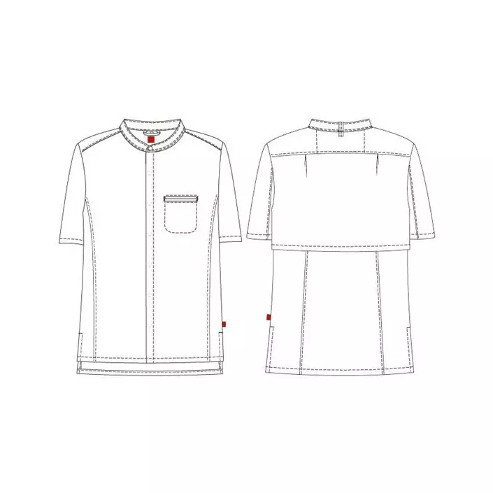 Segers 1006 regular fit kortærmet kokkeskjorte, Navy, large image number 4