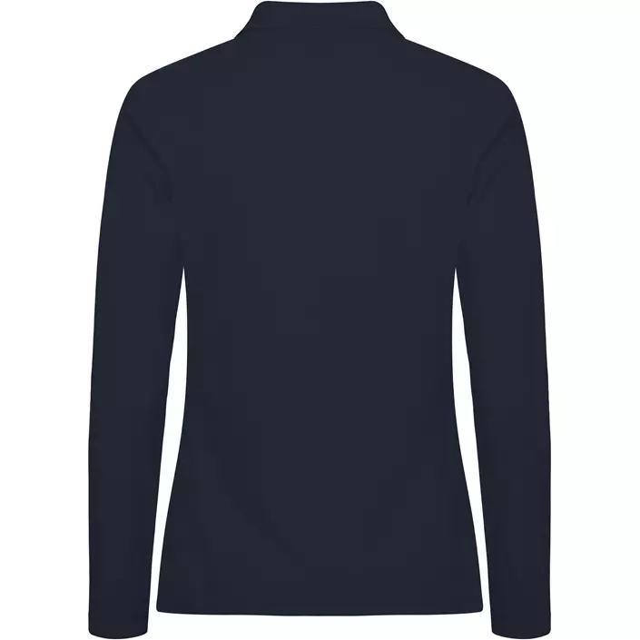 Clique Manhatten women's long-sleeved polo shirt, Dark Marine Blue, large image number 2