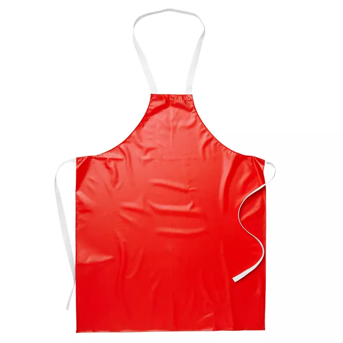 Segers Junior bib apron in plastic, Red, large image number 0