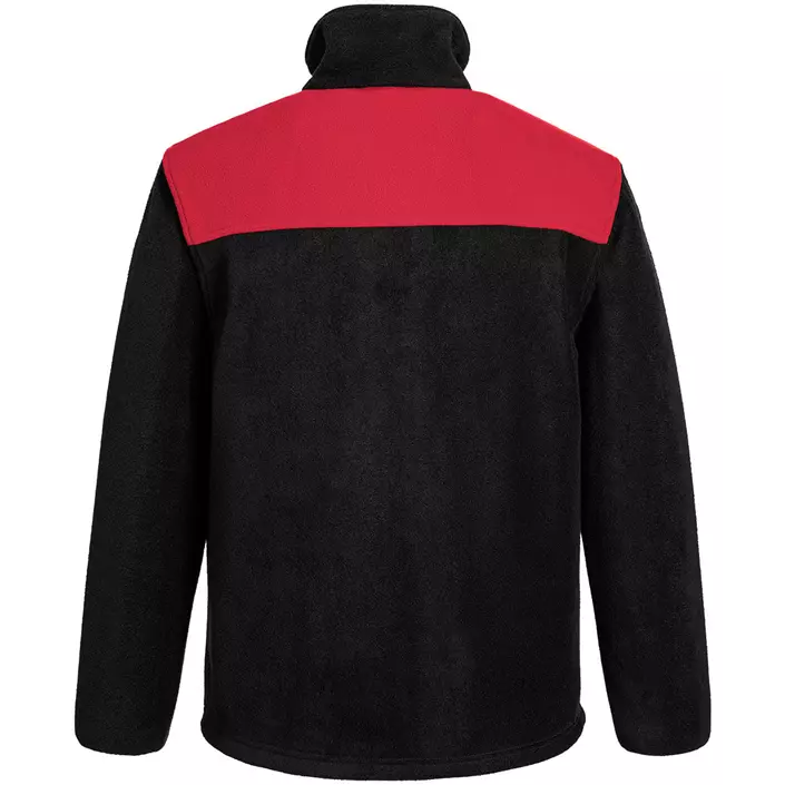 Portwest PW2 fleece sweater, Black/Red, large image number 1