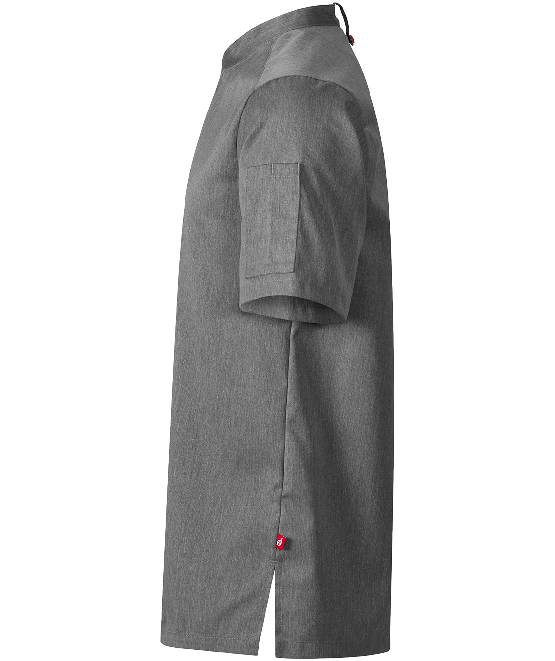 Segers 1097 short-sleeved chefs shirt, Grey melange, large image number 4