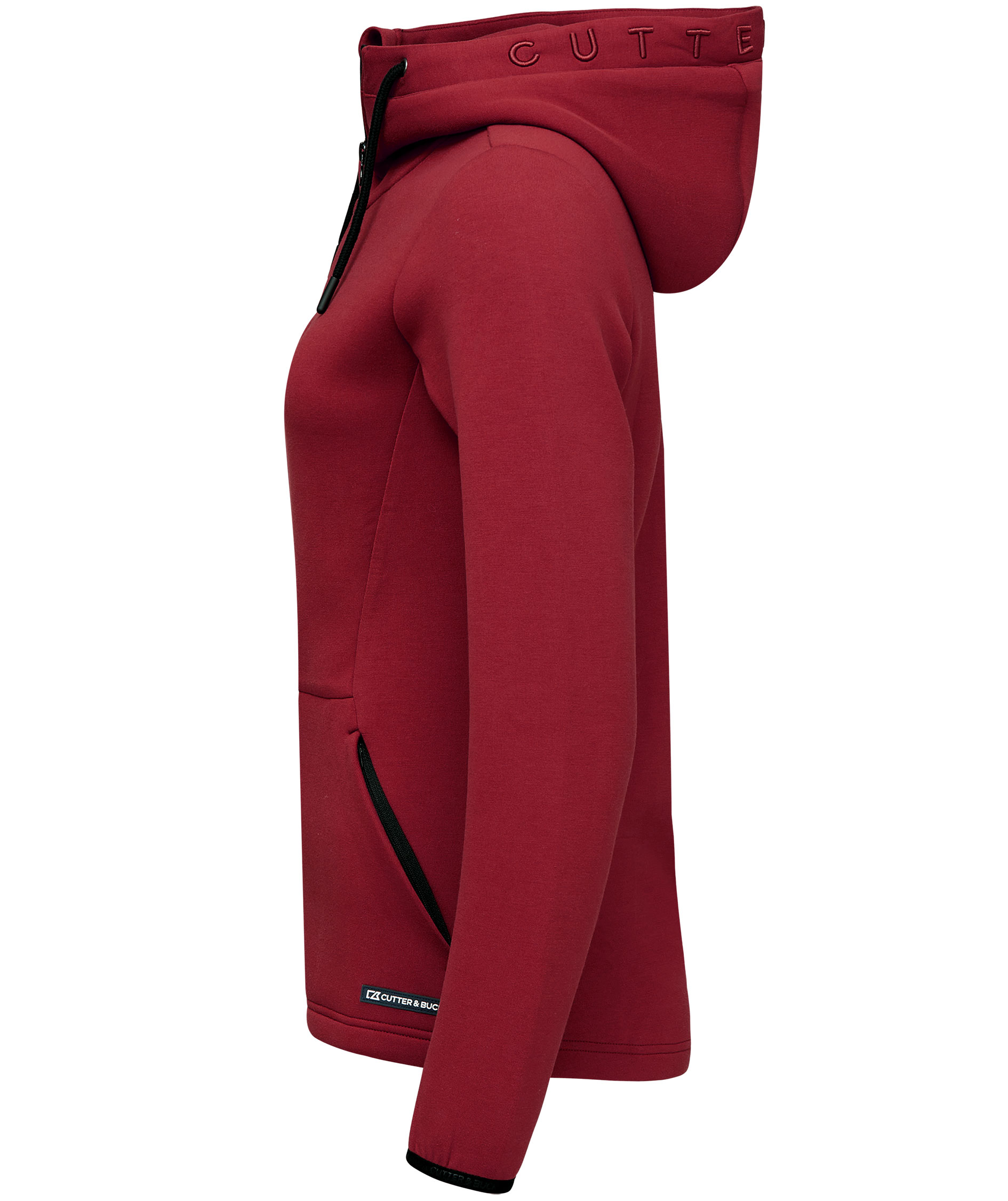 Cutter & Buck Pemberton women's Hood Zip, Burgundy, large image number 3
