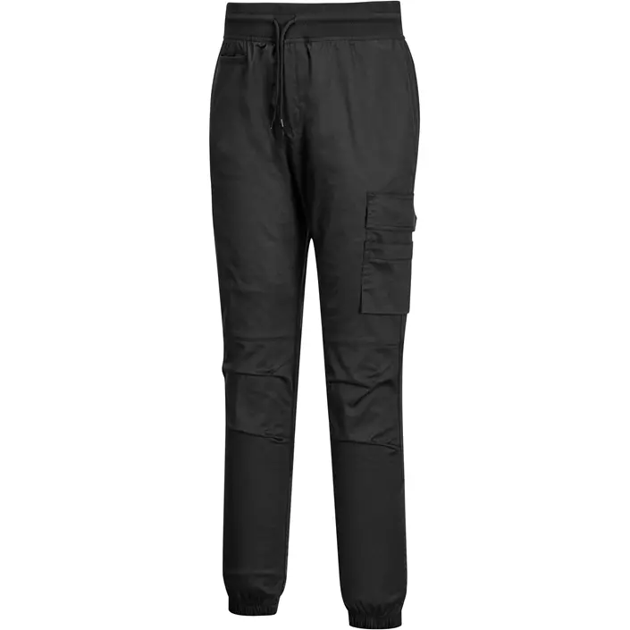 Portwest C074 stretch chefs trousers, Black, large image number 2