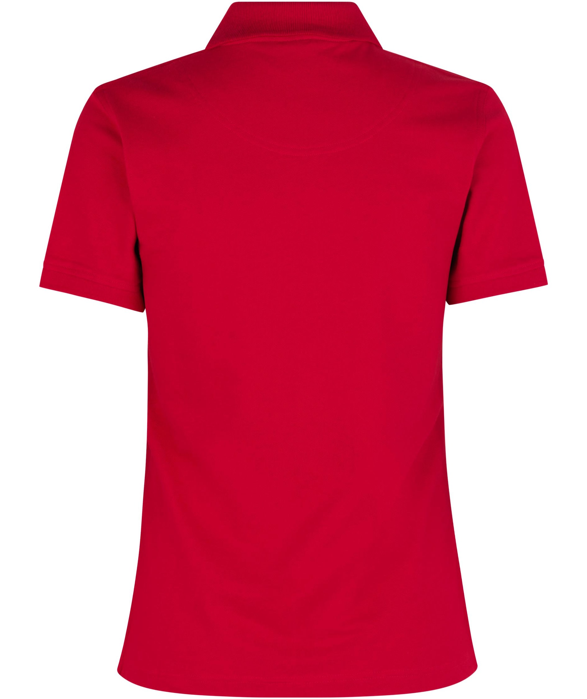 ID dame Pique Polo T-shirt med stretch, R&oslash;d