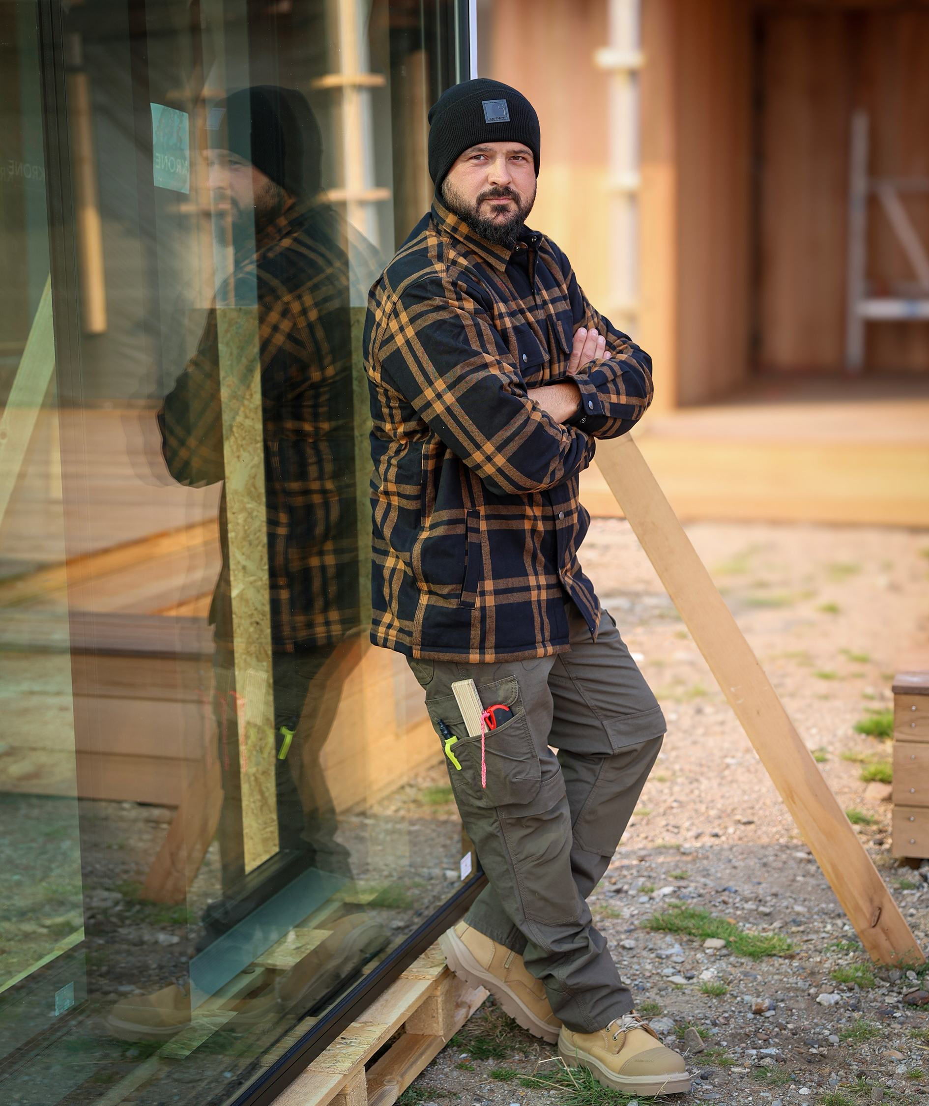 Carhartt flannell skjortjacka, Black