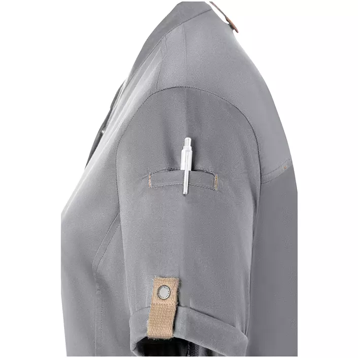 Karlowsky Green-Generation short sleeved chefs jacket, Platinum grey, large image number 6