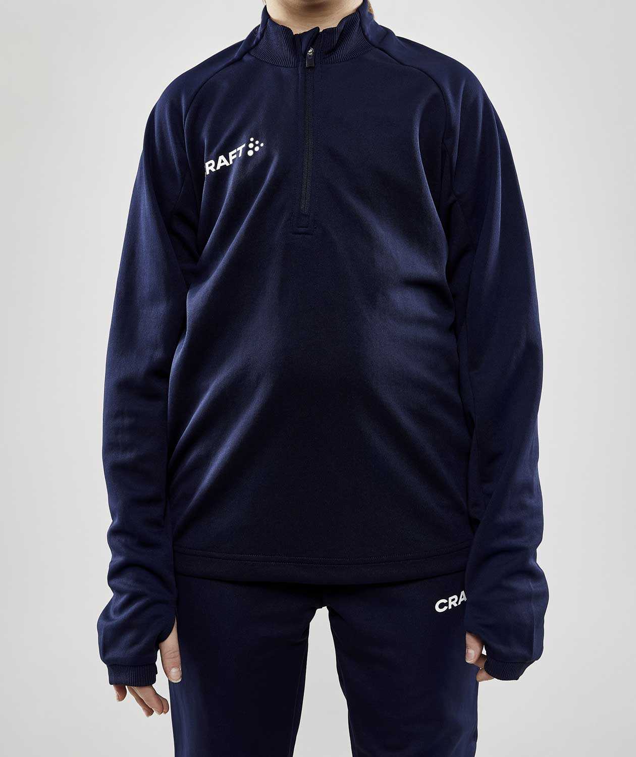 Craft Evolve Halfzip Sweatshirt f&uuml;r Kinder, Navy, large image number 1