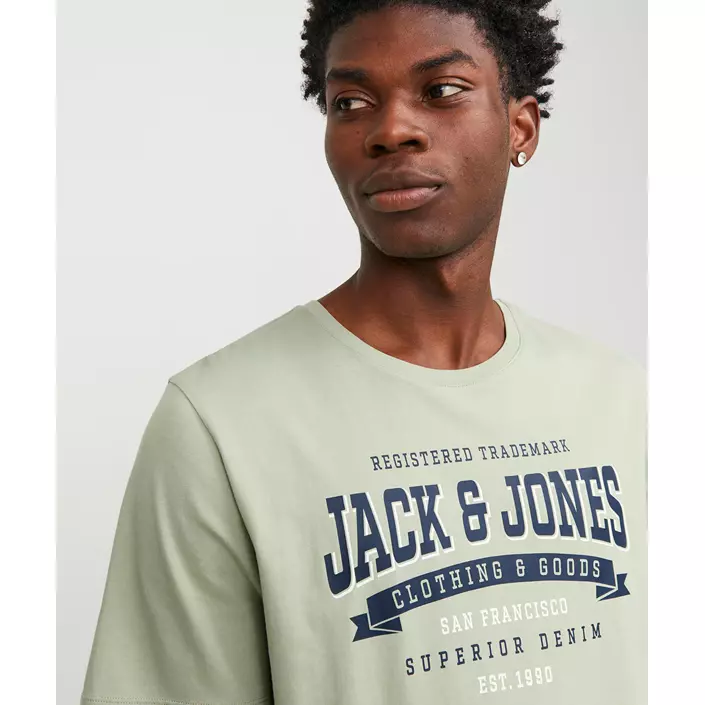 Jack & Jones JJELOGO T-shirt, Desert Sage, large image number 6