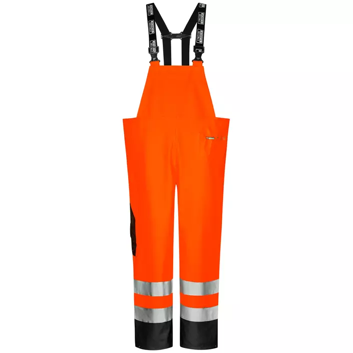 Lyngsøe Multinorm PU/PVC regnoveralls, Hi-vis Orange/Marine, large image number 0