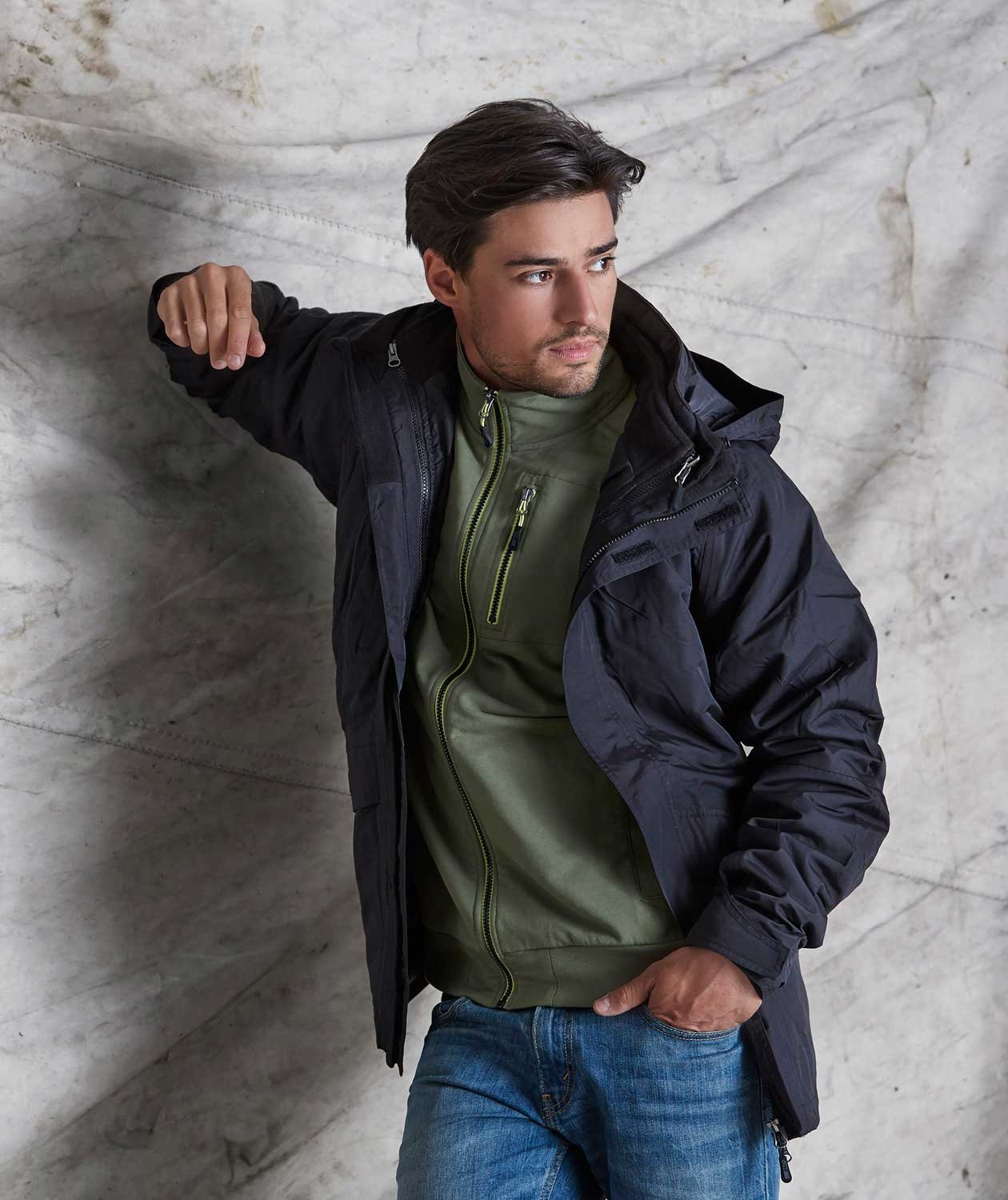 South West Greystone 3-i-1 jacka, Navy, large image number 1