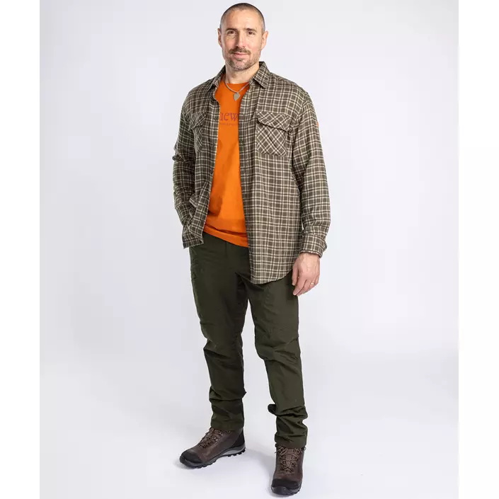 Pinewood Lappland skjorte med uld, Moss Green/Light Khaki, large image number 3