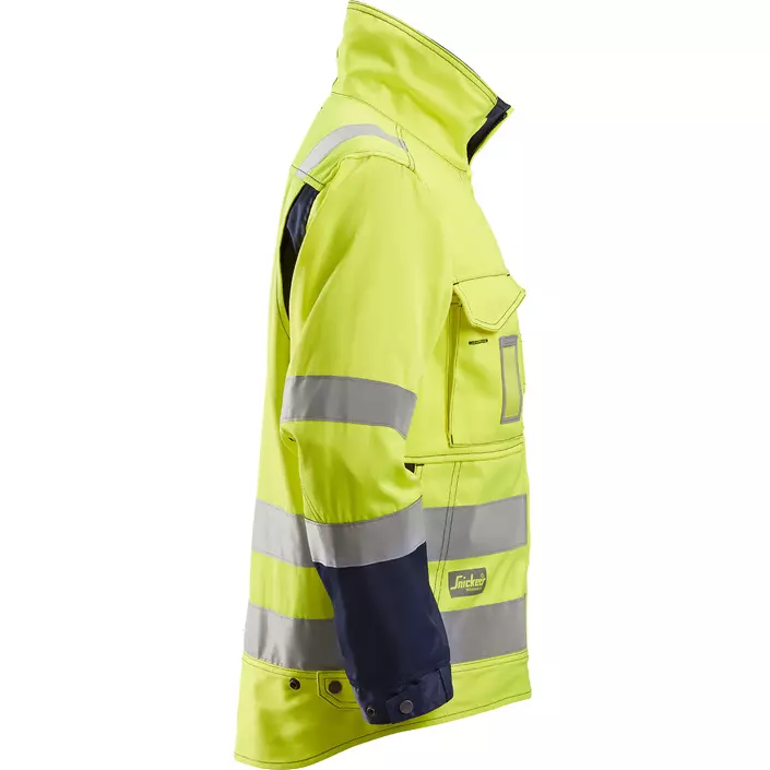 Snickers work jacket 1633, Hi-vis Yellow/Marine, large image number 3