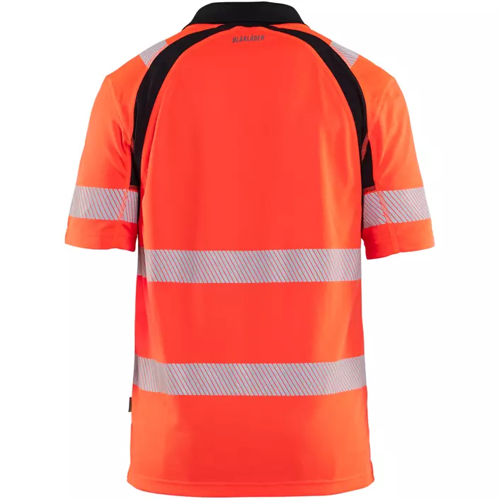 Blåkläder polo T-shirt, Hi-Vis rød/sort, large image number 2
