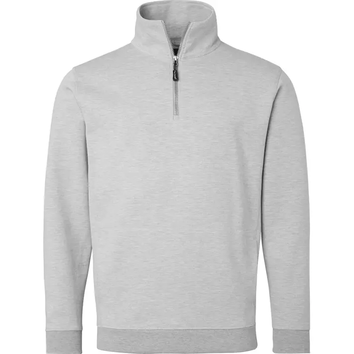 Top Swede sweatshirt med kort lynlås 0102, Ash, large image number 0