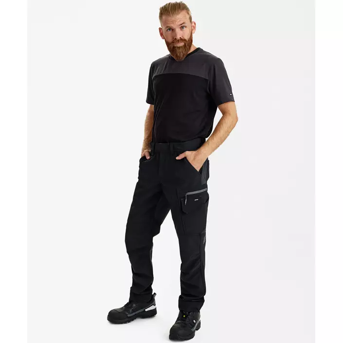 Engel Entire servicebyxa full stretch, Black/Anthracite Grey, large image number 2