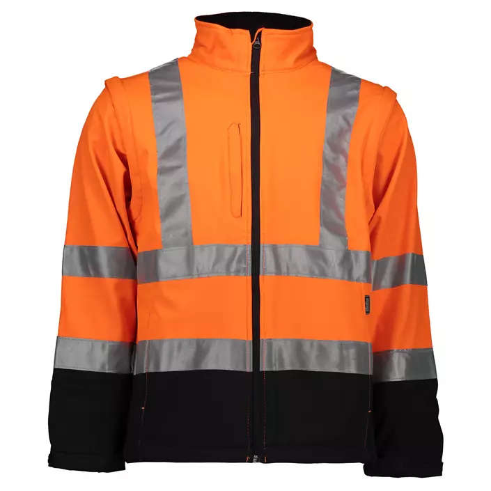 Abeko Minnesota 2-in-1 softshell jacket, Hi-Vis Orange/Black, large image number 0