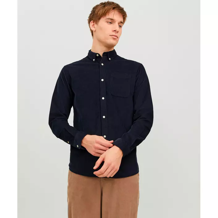 Jack & Jones JJECLASSIC Cord skjorte, Navy Blazer, large image number 1