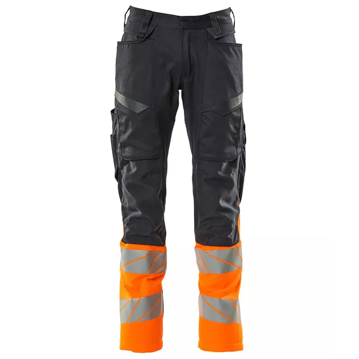 Mascot Accelerate Safe work trousers, Dark Marine Blue/Hi-Vis Orange, large image number 0