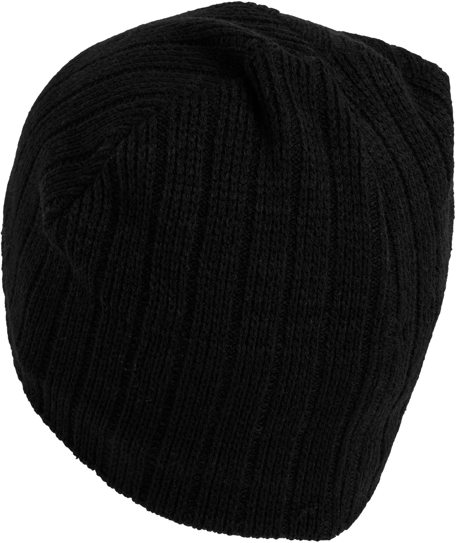 ID knitted hat with fleece headband, Black