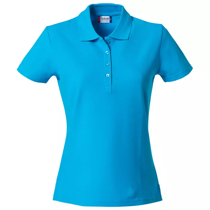 Clique Basic Damen Poloshirt, Türkis, large image number 0
