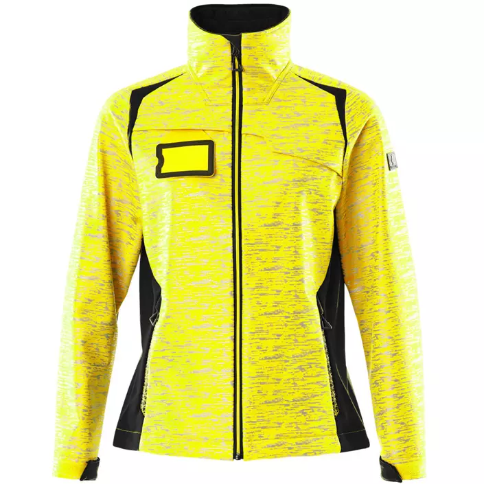 Mascot Accelerate Safe women's softshell jacket, Hi-vis Yellow/Black, large image number 0