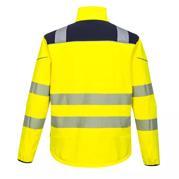 Portwest PW3 softshell jacket, Hi-Vis Yellow/Dark Marine, large image number 1