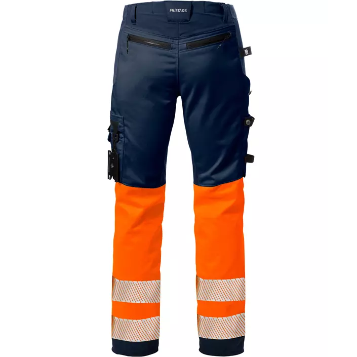 Fristads women's craftsman trousers 2709 PLU, Marine/Hi-Vis Orange, large image number 1