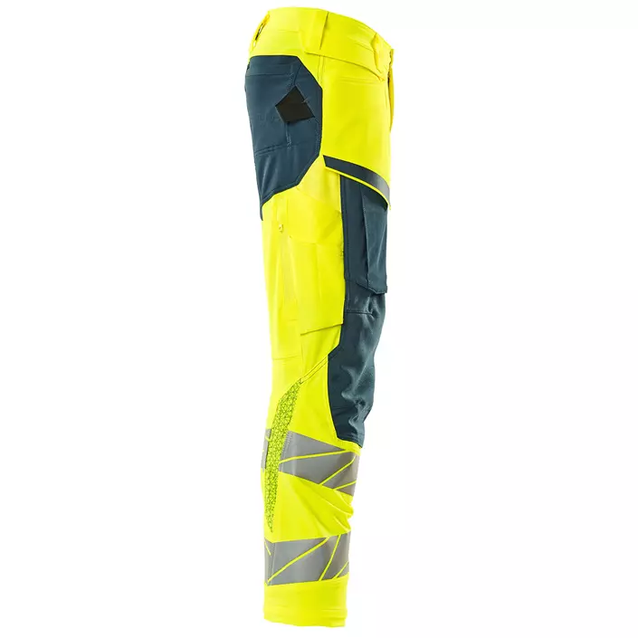 Mascot Accelerate Safe arbejdsbukser full stretch, Hi-Vis Gul/Mørk Petroleum, large image number 3