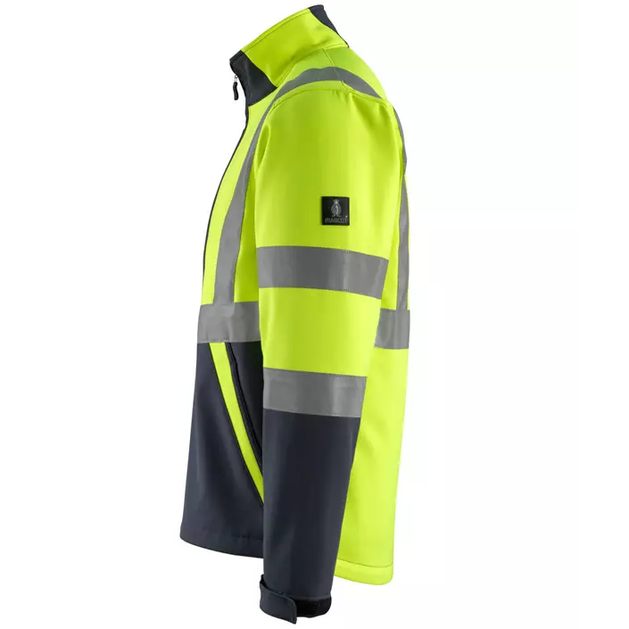 Mascot Safe Light Kiama softshell jacket, Hi-Vis Yellow/Dark Marine, large image number 1